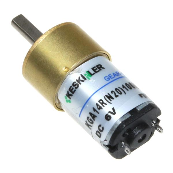 6V 1000RPM Redüktörlü 14mm Mikro DC Motor