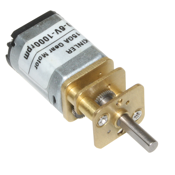 6V 1000RPM Redüktörlü 15mm Mini DC Motor