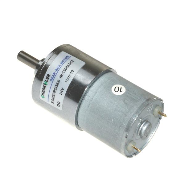 12V 10RPM 37mm Redüktörlü DC Motor