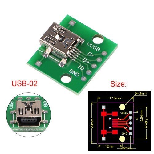 Mini Usb To Dip Çevirici Pcb