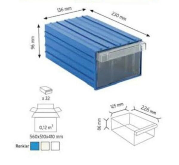 Plastik Çekmeceli Kutu 13623096