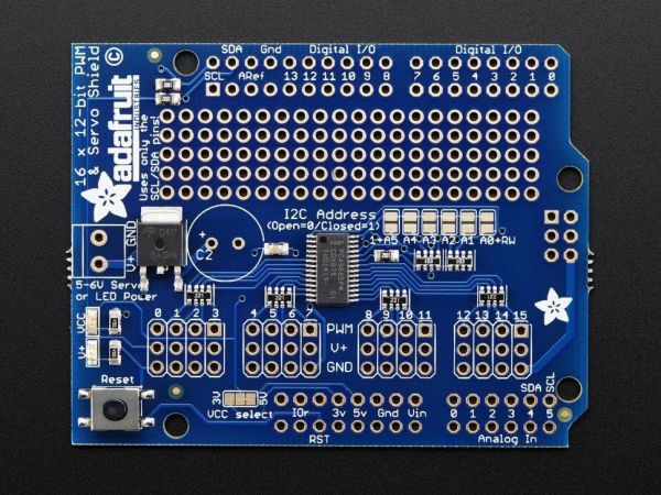 Adafruit 16 Kanal I2C PWM Servo Sürücü Shield