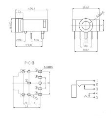 PJ307 3,5mm Stereo Kulaklık ve Hoparlör Jak Soketi (Yeşil)