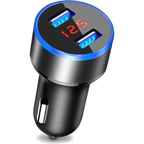 Dijital Ekranlı Çift USB Çıkışlı Araç Şarj Çakmaklık 5v 3.1A