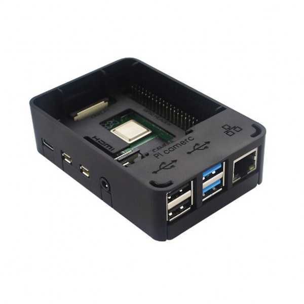 Raspberry Pi 4 Plastik Muhafaza Kutusu - Siyah