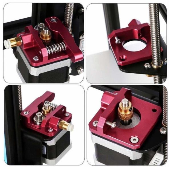 Ender3 Pro Uyumlu MK8 Alüminyum Kırmızı Extruder 1.75mm(Sağ)