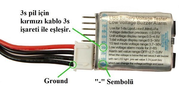 Lipo Seviye Ölçer ve Alarm Modülü