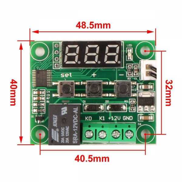 W1209 Termostat Dijital Röleli - Sıcaklık Kontrol Kartı