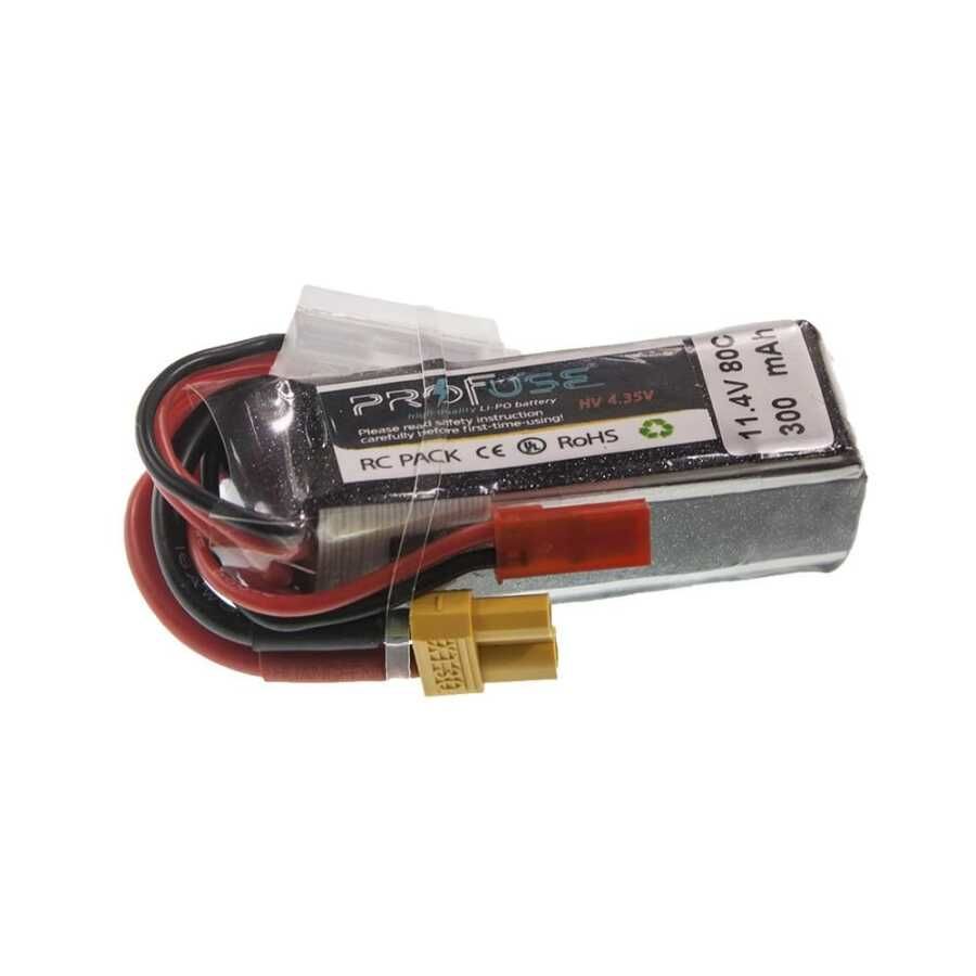 11,4V Lipo Batarya 300mAh 80C - 3s Drone Pili