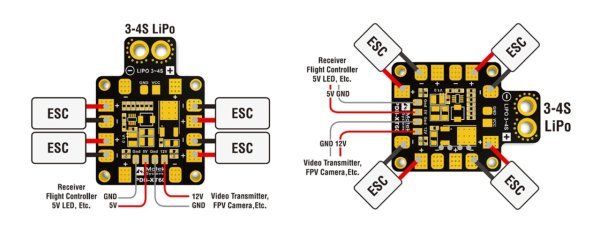 Matek PDB-XT60  5V & 12V ESC Güç Dağıtım Kartı