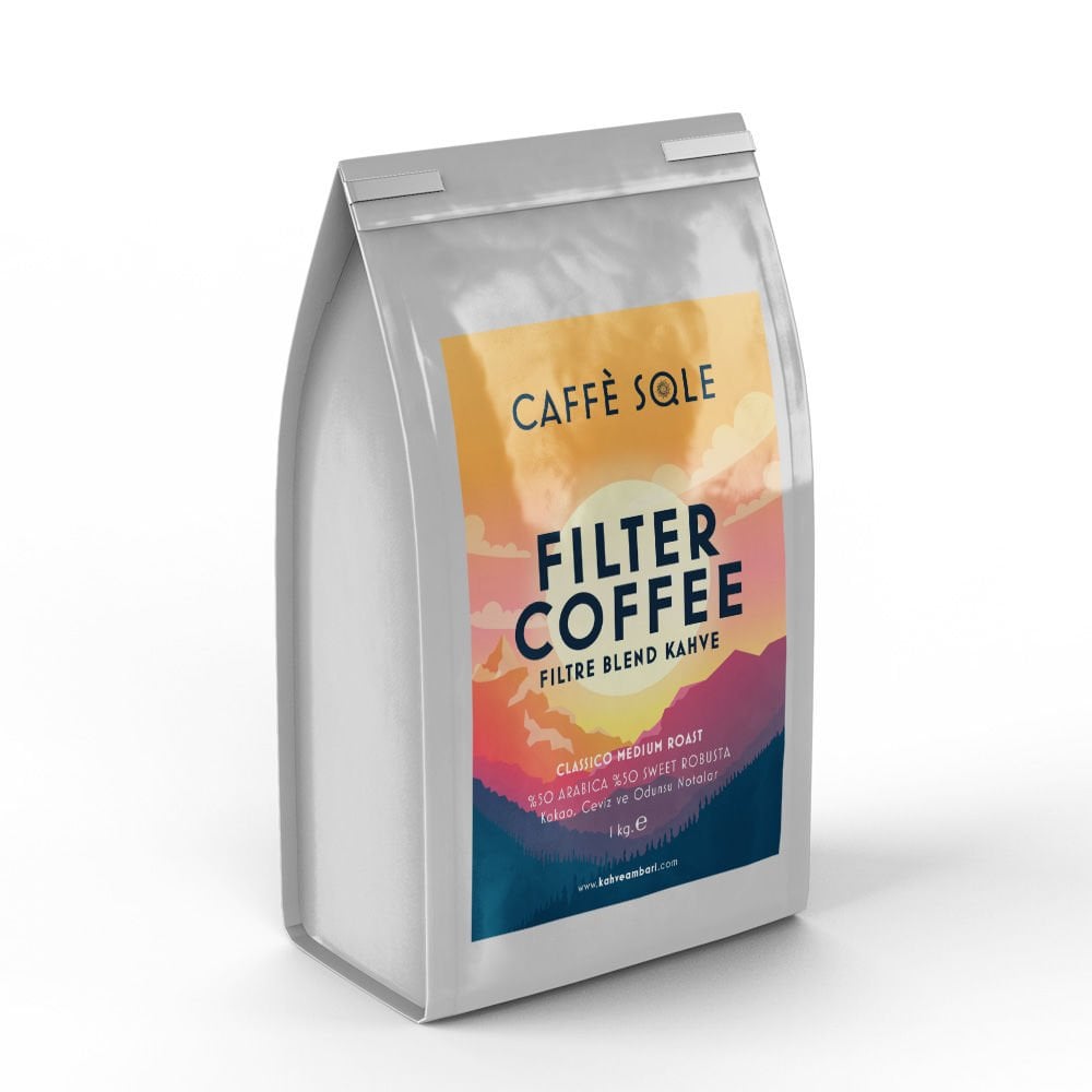 Caffé Sole Filtre Kahve 1 Kg Öğütülmüş