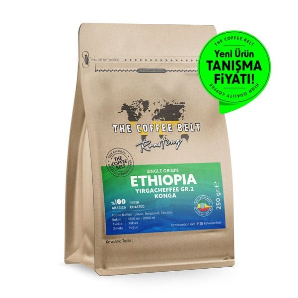 Ethiopia Yirgacheffee ''Konga'' GR2 Yöresel Kahve 250 Gr