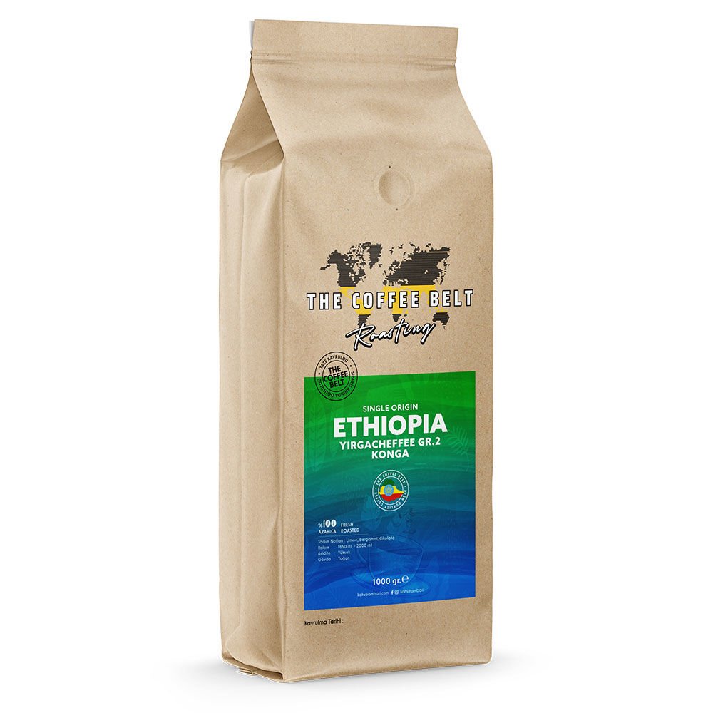 Ethiopia Yirgacheffee ''Konga'' GR2 Yöresel Kahve 1000 Gr