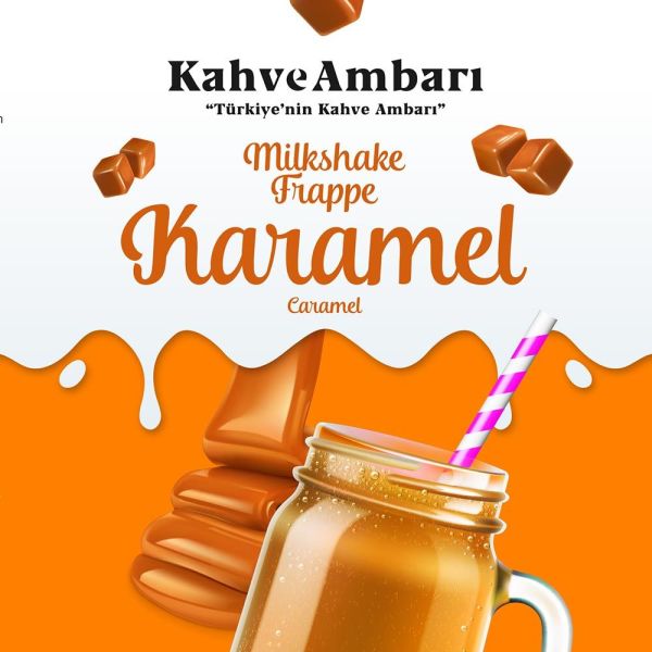 Karamel Aromalı Milkshake Frappe Tozu 500 gr