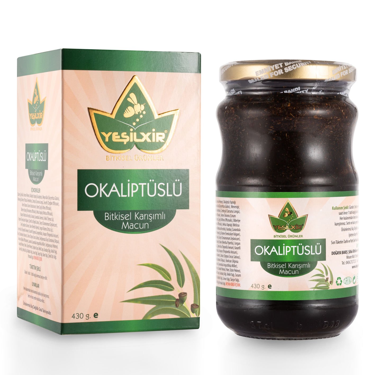 Yeşilixir Okaliptuslü Bitkisel Karışımlı Macun 430 Gr