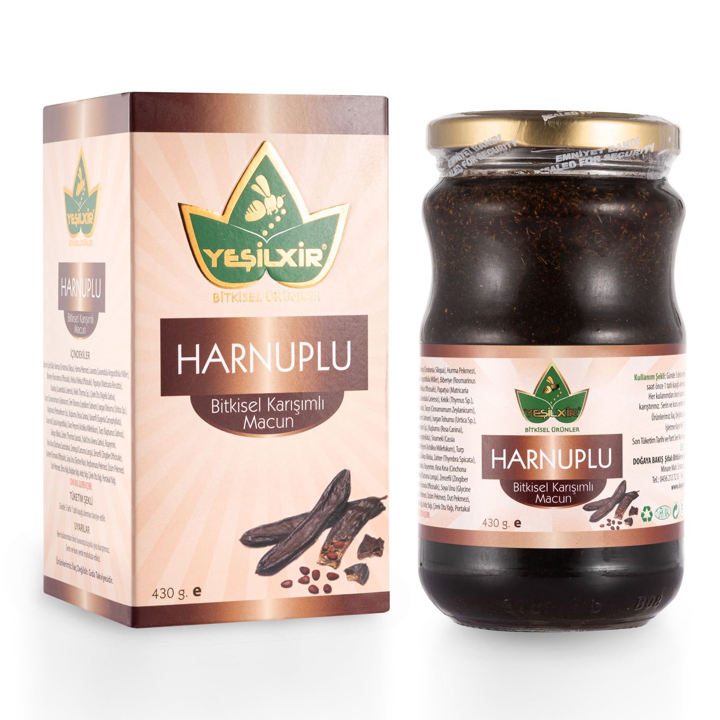 Yeşilixir Harnuplu Bitkisel Karışımlı Macun 430 Gr