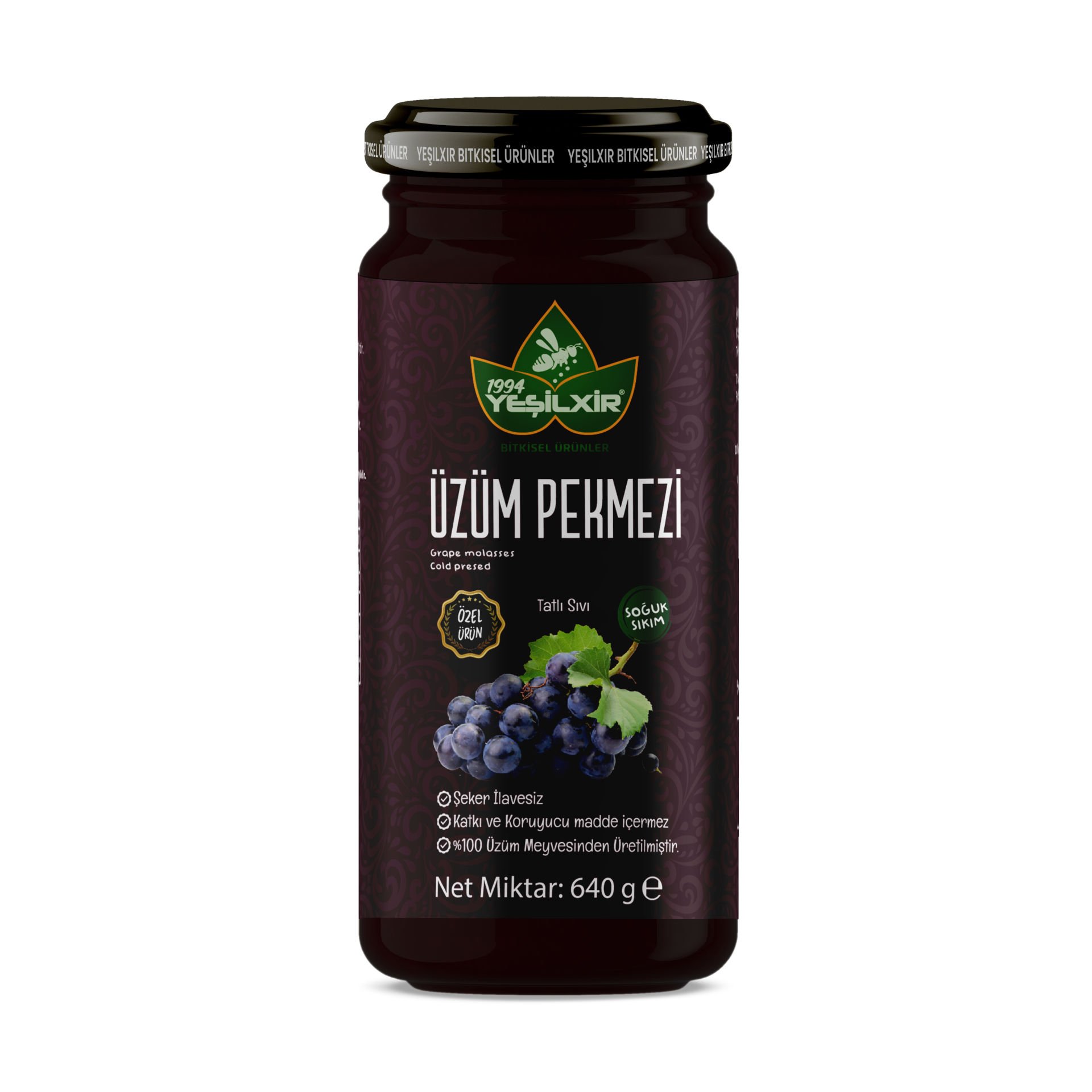 Yeşilixir Üzüm Pekmezi (Soğuk Sıkım) 640 G