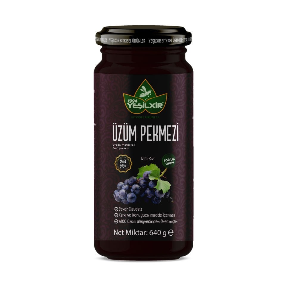 Yeşilixir Üzüm Pekmezi (Soğuk Sıkım) 640 G
