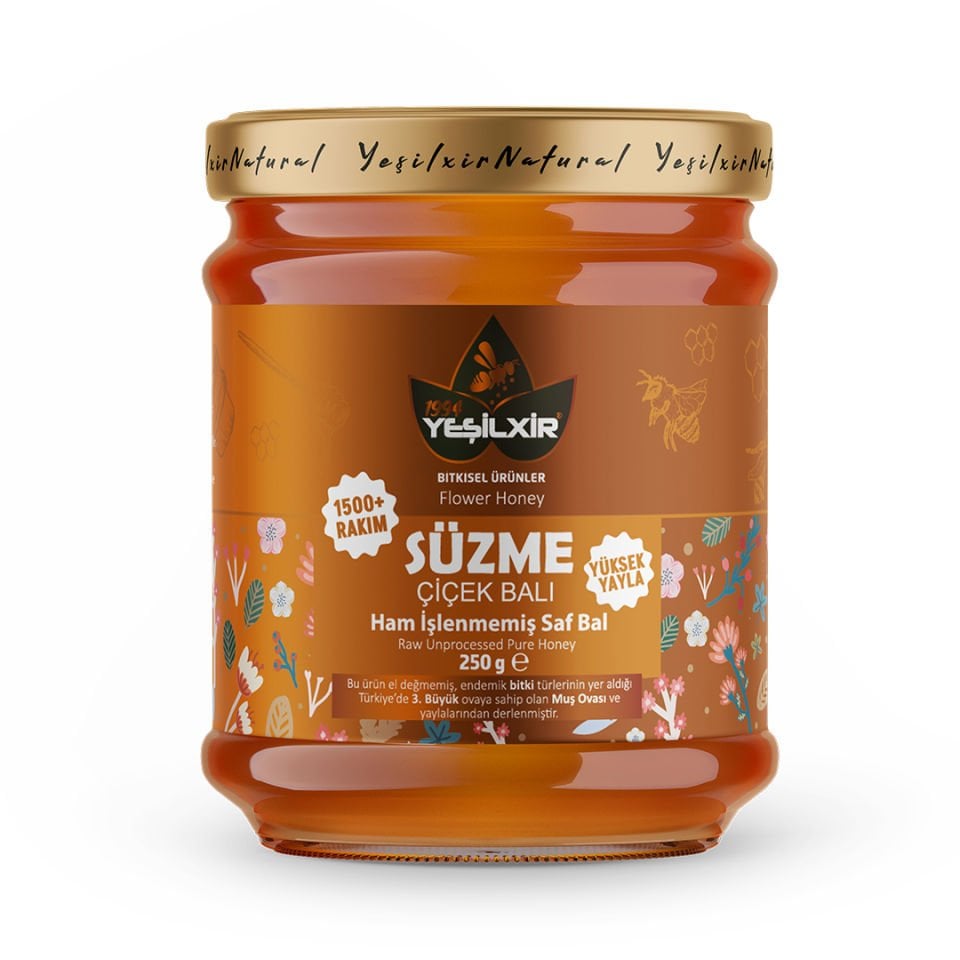 Yeşilixir Süzme Çiçek Balı 250 Gr (Yeni Sezon)