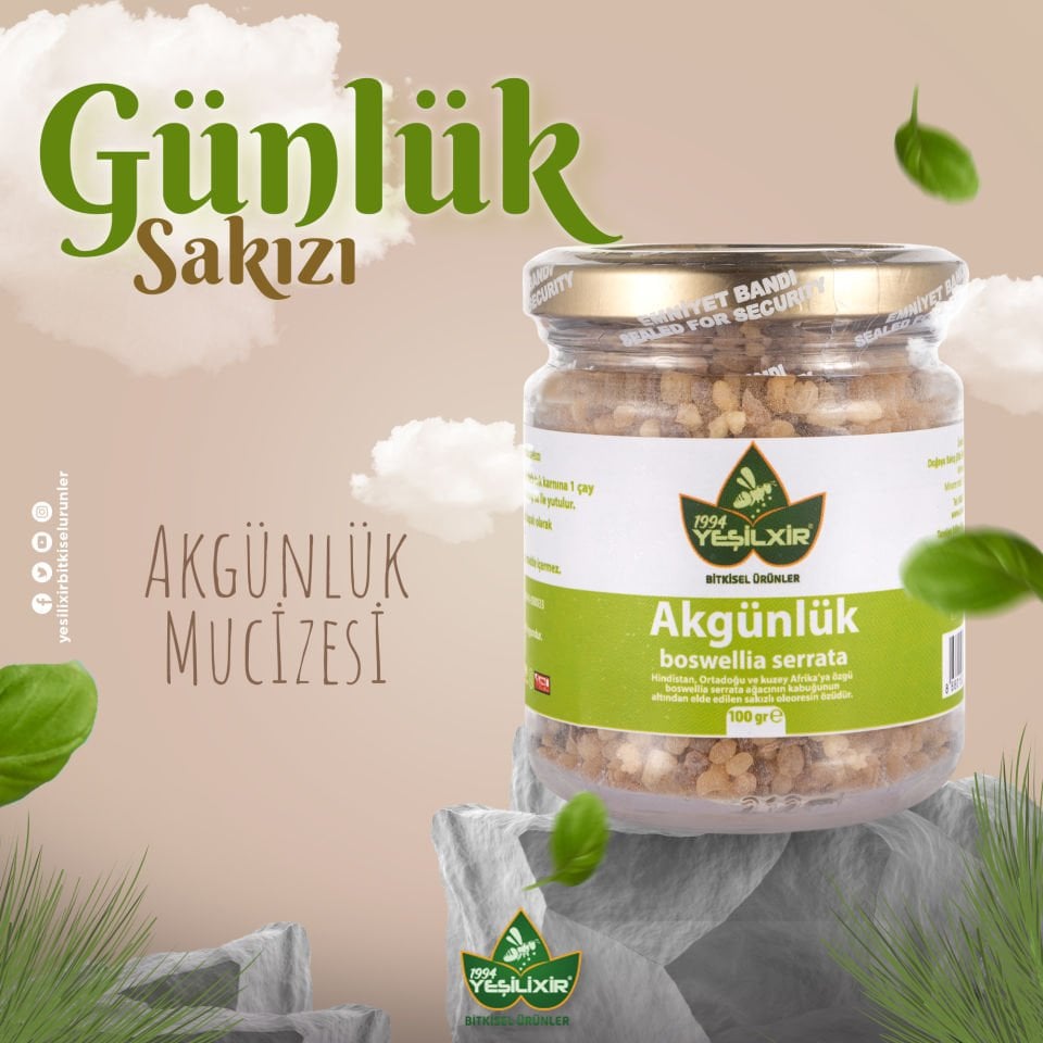 Yeşilixir Günlük Sakızı (Boswellia Serrata) 100 Gr