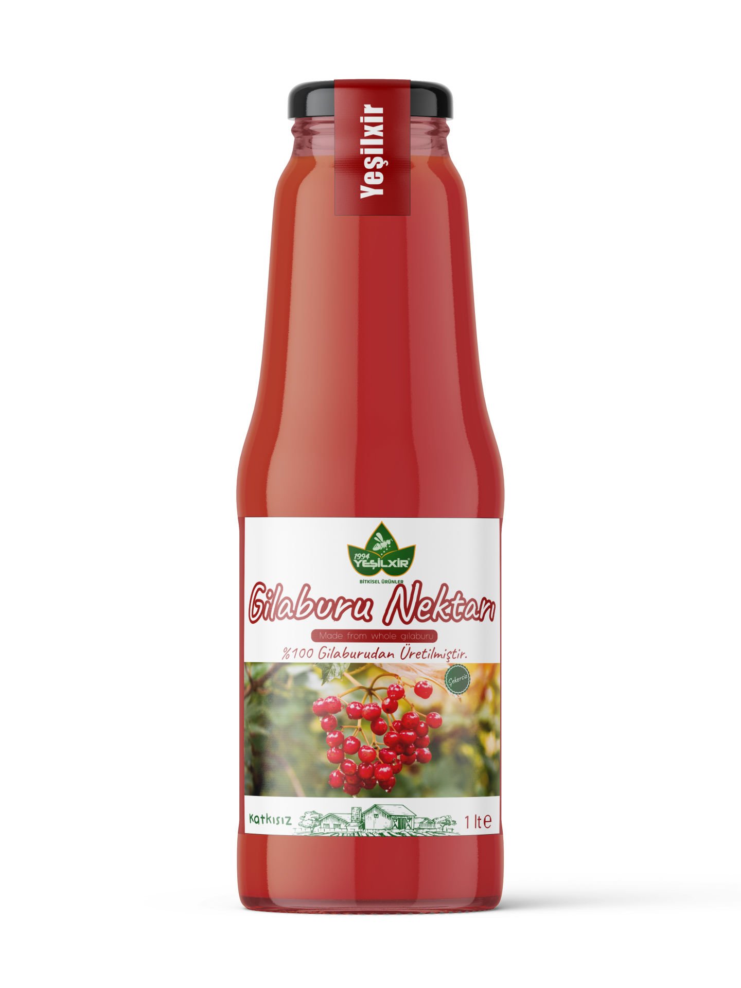 Yeşilixir Gilaburu Nektarı 1 LT (Şekersiz)