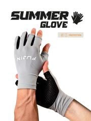 Fujin Pro Angler S24 Summer Gloves Grey Eldiven