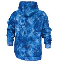 Stafu Prime Unisex Kapüşonlu, Uzun Kollu Marlin Mania Desenli Mavi Sweatshirt