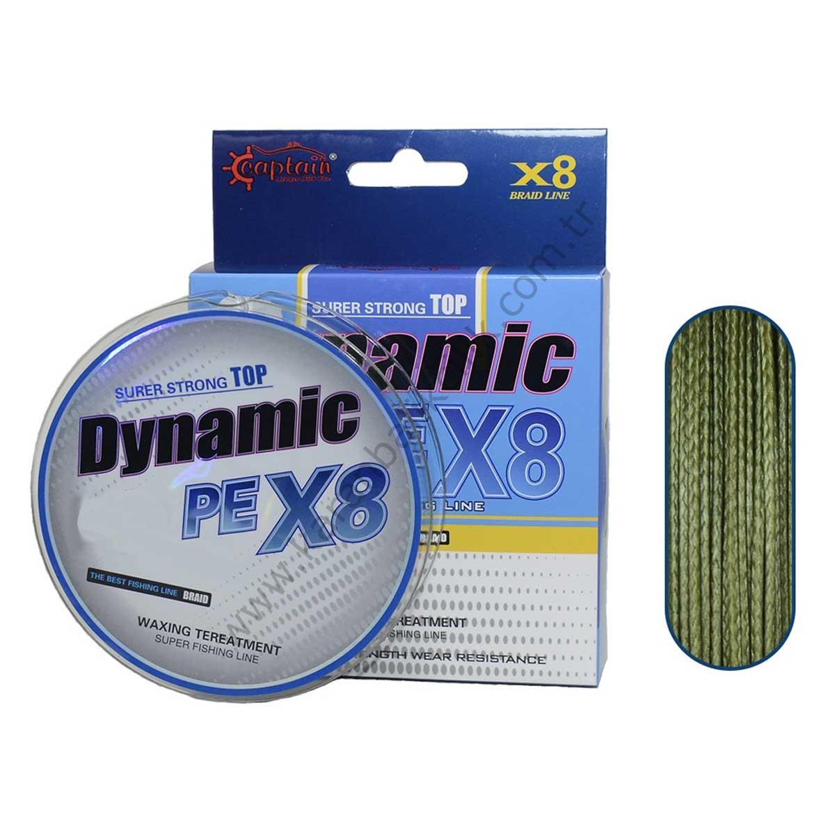 Dynamic PE Braided Line x8 Green İp Olta Misinası 0,10 mm 300mt