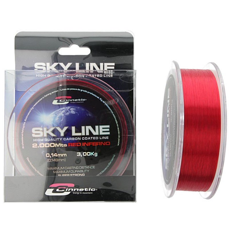 Cinnetic Sky Line 0,24 mm 2000 m Kırmızı Misina