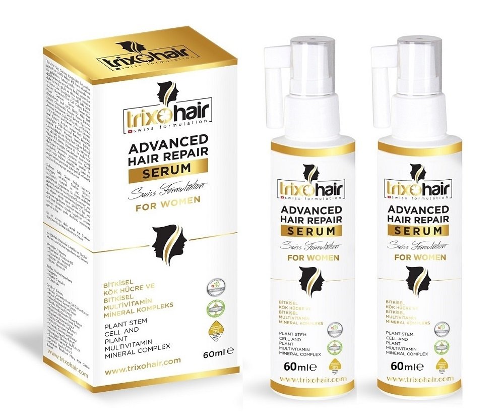 Trixohair Saç Dökülmesine Karşı Saç Bakım Serumu 60ml - 2 Adet – Kadınlar İçin - Patentli İçerik ve Kök Hücre Teknolojisi