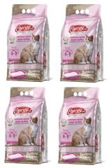 Energy Bentonit Kedi Kumu Bebek Pudrası Kokulu - 5 Lt * 4 Paket