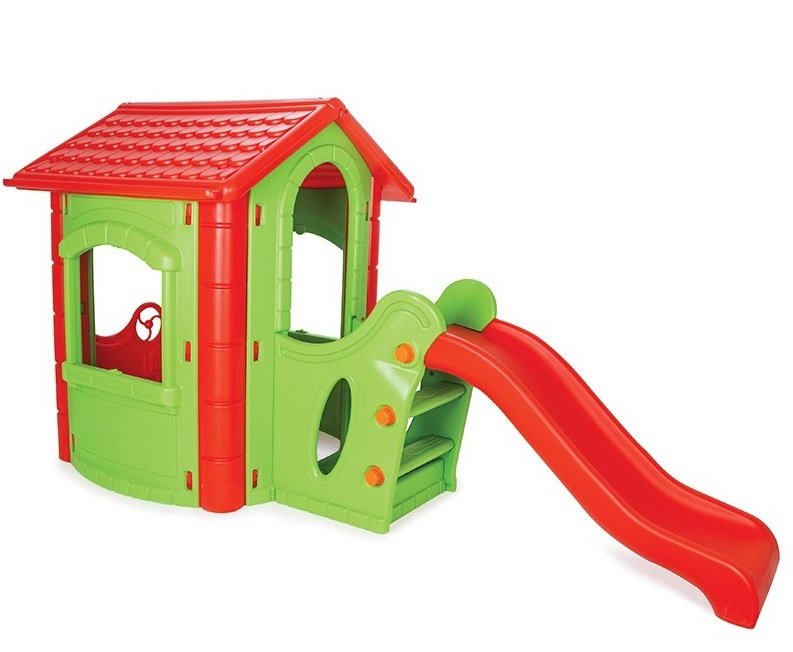 Pilsan Kaydıraklı Mutlu Ev - Kaydıraklı Oyun Evi - Yeşil - 06 432