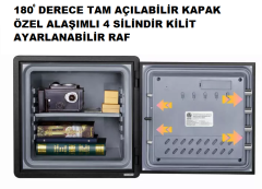 İnsafe ISSWFC1418 Yangına ve Suya Dayanıklı Orta Boy Para Kasası