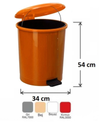 Safell Tıbbi Atık Kovası Pedallı - 30 litre - Tıbbi Atık Çöp Kovası TURUNCU