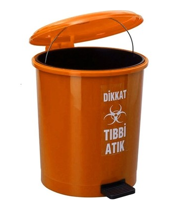 Safell  Tıbbi Atık Kovası Pedallı - 40 litre - Tıbbi Atık Çöp Kovası