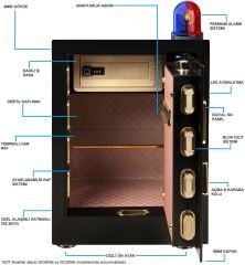 İnsafe ISC45A6 Special Edition Orta Boy Çelik Para Kasası - Değerli Eşya ve Mücevher Kasası