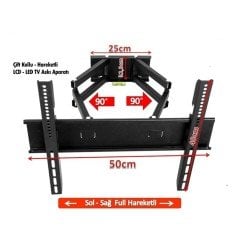 Teif 32 ''- 46 '' Çift Kollu Hareketli A Plus Duvar Askı Aparatı - Led, Lcd, Tv Askı Aparatı