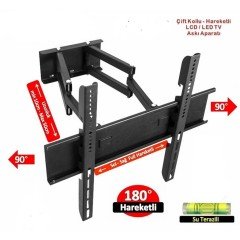 Teif 40'' -102 Ekran Çift Kollu Hareketli Tv Askı Aparatı - Led, Lcd, Tv Askı Aparatı