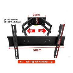Teif 42'' -106 Ekran Çift Kollu Hareketli A Plus Duvar Askı Aparatı - Led, Lcd, Tv Askı Aparatı
