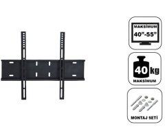 Achill 40'' - 55'' - 140 Ekran  Sabit Tv Askı Aparatı Tüm Tv 'ler İçin - Su Terazili