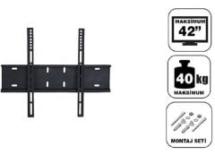 Teif 42'' - 106 Ekran Sabit Tv Askı Aparatı Tüm Tv 'ler İçin - Su Terazili
