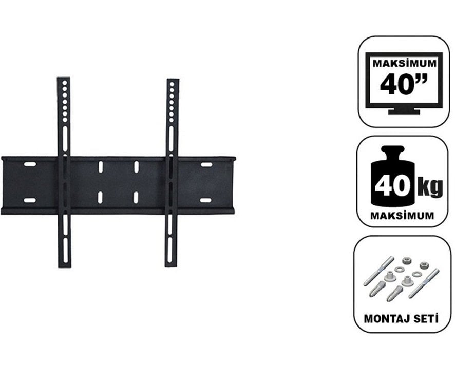 Teif 32''-40” 102 Ekran Sabit Tv Askı Aparatı Tüm Tv 'ler İçin - Su Terazili