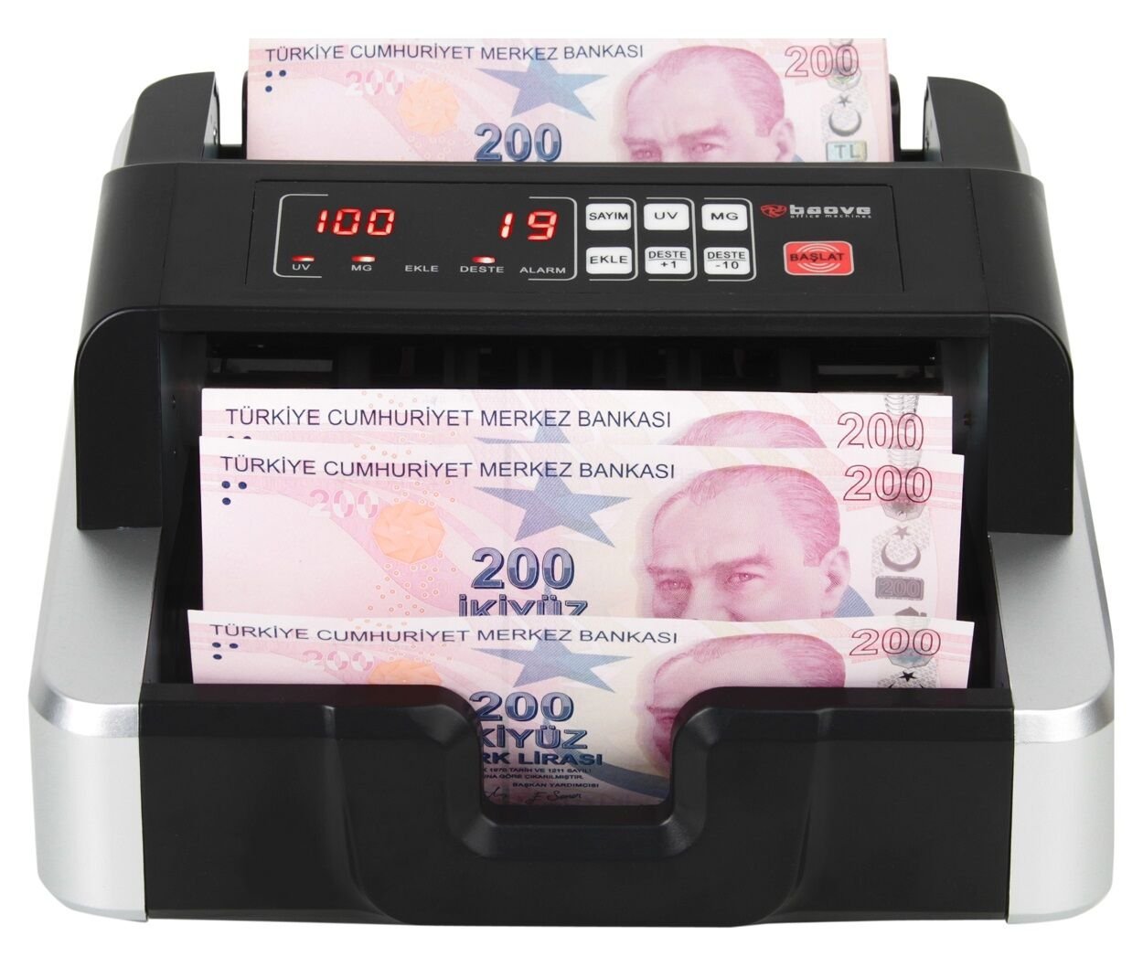 Baove GB4100 Para Sayma Makinesi ve Sahte Para Yakalama - Adet Sayım - TL - Euro – Usd