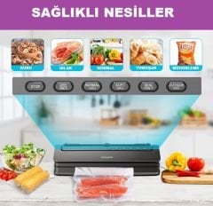 Küchen Pratic VS6310 Ev Tipi Elektrikli Vakum Makinesi + 10 Adet Vakum Poşeti
