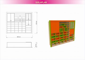 Ahşap Grup Sınıf Dolabı