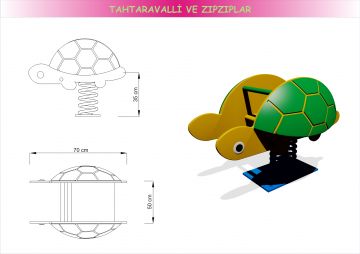 Kaplumbağa Yaylı Zıp Zıp