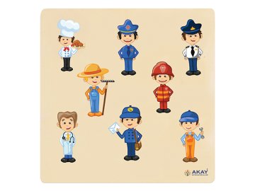 AHŞAP PUZZLE MESLEKLER (30x30)