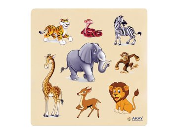 AHŞAP PUZZLE VAHŞİ HAYVANLAR (30x30)