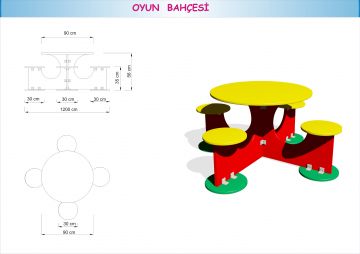 Dekoratif Ahşap Oyun Masası