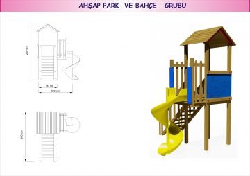 Ahşap Döner Kaydıraklı Park